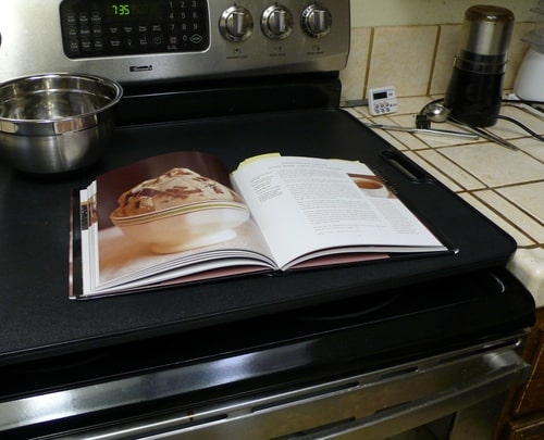 review image of the Black Legless Premium Cutting Board in use